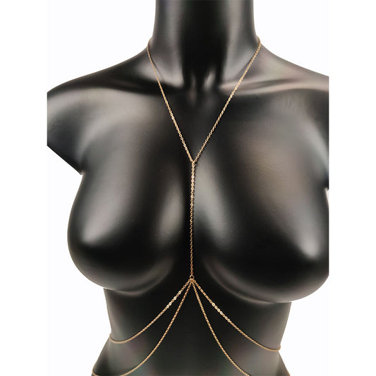 Bijoux De Corps Sexy Pour Femme, Chaîne De Poitrine, Bikini, Chaîne De Taille Croisée, Mode Plage
