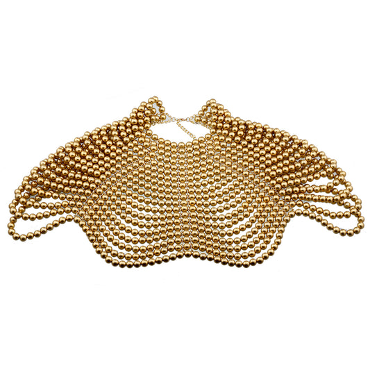 HAHA et TOTO nouvelle chaîne de corps en perles faites à la main, collier ras du cou, soutien gorge, chaînes, bijoux.
