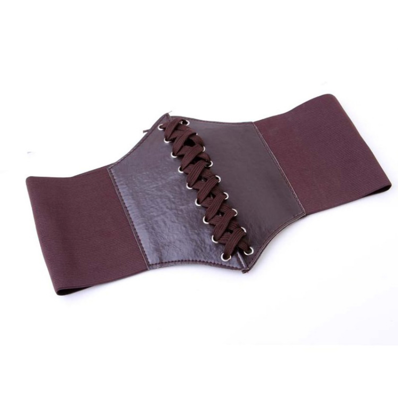 Corset en similicuir large pour femme, ceinture amincissante, élastique, serré, taille haute .