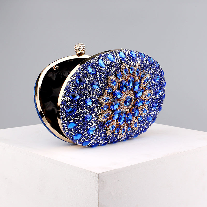 Pochette de luxe en diamant pour femmes, sac de soirée cristal