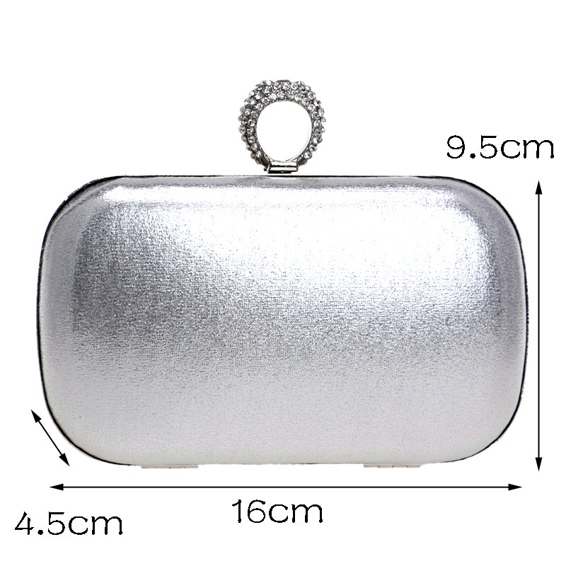 Sac À Main De Soirée Pour Femmes Avec Strass, À Bandoulière Avec Chaîne Design Boules