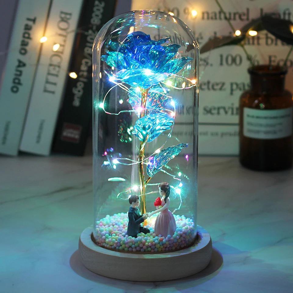 Rose Enchantée LED avec lumières dégradées