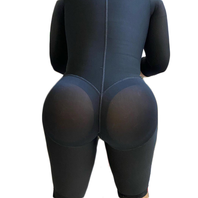 Gaine Colombienne avec demis manches pour Femmes, Push-up ,Post-partum, Sans Couture, Haute Compression.