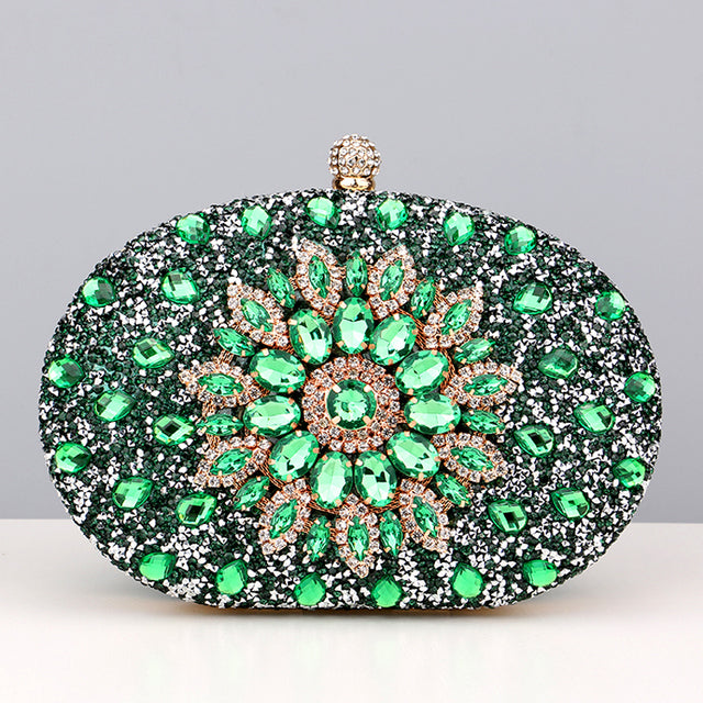 Pochette de luxe en diamant pour femmes, sac de soirée cristal