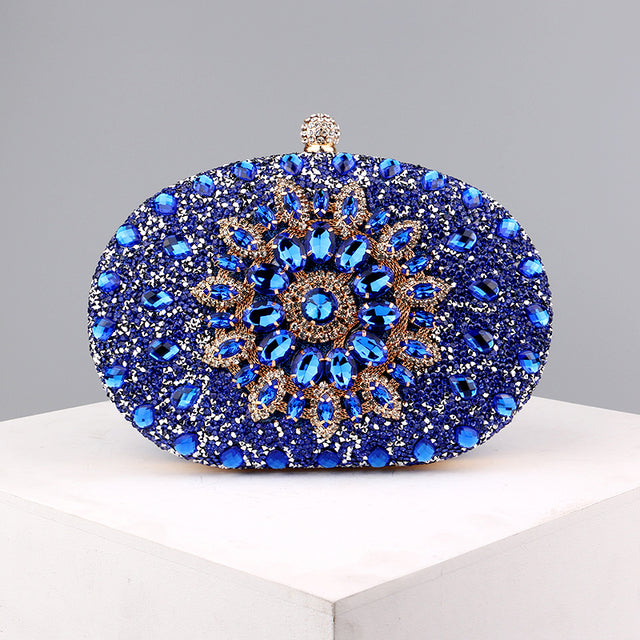 Pochette de luxe en diamant pour femmes, sac de soirée cristal