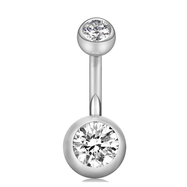 Piercing Pour Le Nombril, Bijou En Acier Chirurgical 316l Et Zircon Cubique, 10 Modèles, 14g - Bijoux De Corps