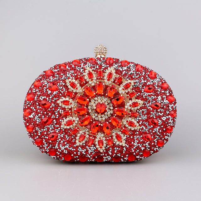 Pochette de luxe en diamant pour femmes, sac de soirée cristal