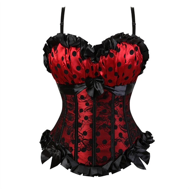 Corset Noir À Bretelles Pour Femmes, Grande Taille, Motif Floral, Fermeture Éclair, Top Gothique, Steampunk