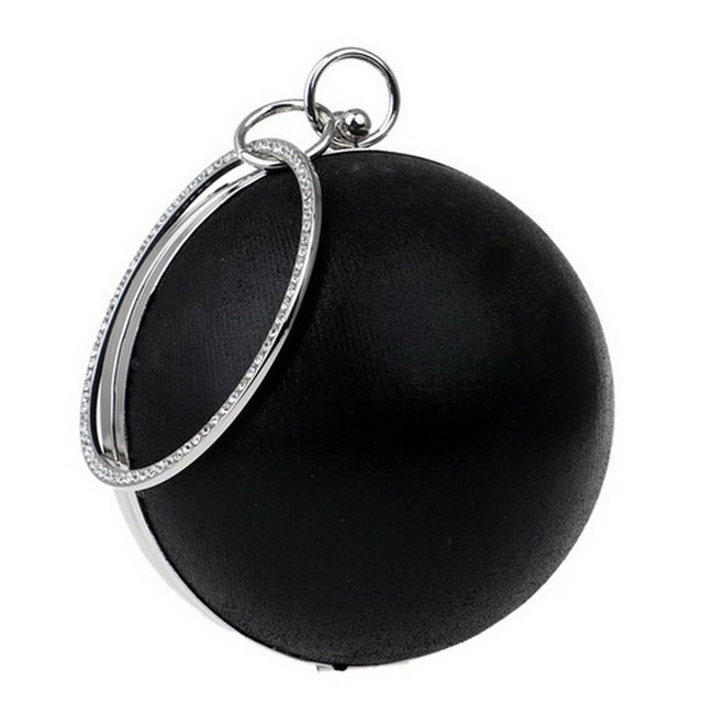 Sac À Main De Soirée Pour Femmes Avec Strass, À Bandoulière Avec Chaîne Design Boules