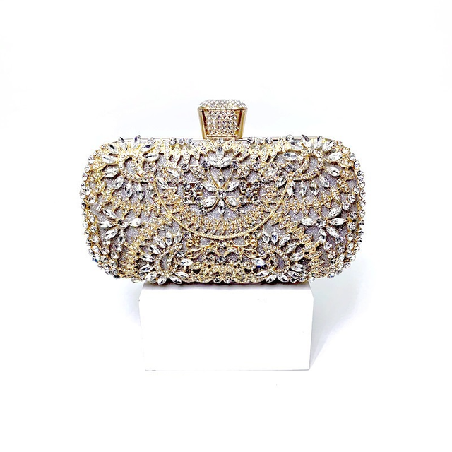 Pochette De Soirée En Diamant Pour Femmes, À Chaîne Pour Épaule