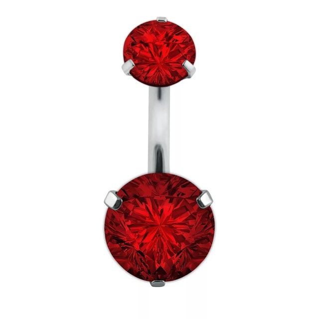 Boucle D'oreille Et De Nombril En Acier Cristal, Piercing, En Forme De Cœur, Bijoux, Sexy, Pour Le Corps, 1 Pièce - Bijoux De Corps