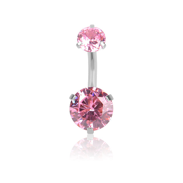 Boucle D'oreille Et De Nombril En Acier Cristal, Piercing, En Forme De Cœur, Bijoux, Sexy, Pour Le Corps, 1 Pièce - Bijoux De Corps