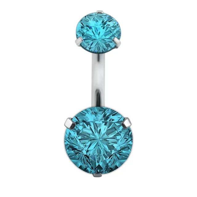 Boucle D'oreille Et De Nombril En Acier Cristal, Piercing, En Forme De Cœur, Bijoux, Sexy, Pour Le Corps, 1 Pièce - Bijoux De Corps