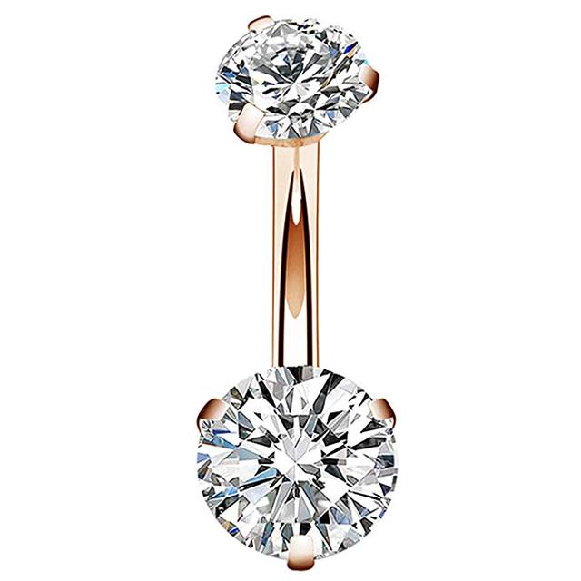 Piercing Pour Le Nombril, Bijou En Acier Chirurgical 316l Et Zircon Cubique, 10 Modèles, 14g - Bijoux De Corps
