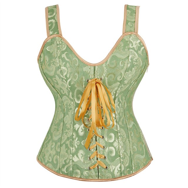 Corset Noir À Bretelles Pour Femmes, Grande Taille, Motif Floral, Fermeture Éclair, Top Gothique, Steampunk