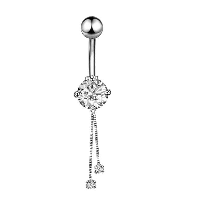 Piercing Pour Le Nombril, Bijou En Acier Chirurgical 316l Et Zircon Cubique, 10 Modèles, 14g - Bijoux De Corps