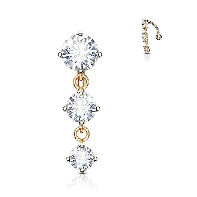 Piercing Pour Le Nombril, Bijou En Acier Chirurgical 316l Et Zircon Cubique, 10 Modèles, 14g - Bijoux De Corps