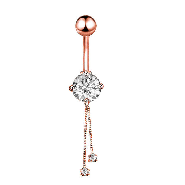 Piercing Pour Le Nombril, Bijou En Acier Chirurgical 316l Et Zircon Cubique, 10 Modèles, 14g - Bijoux De Corps