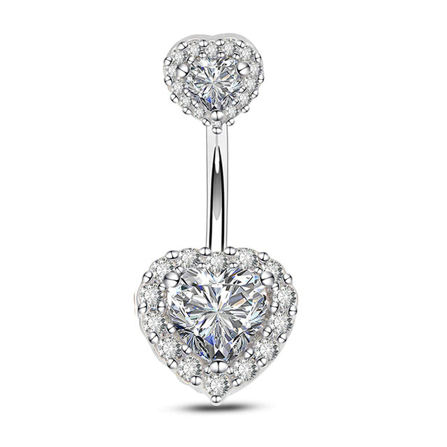Piercing Pour Le Nombril, Bijou En Acier Chirurgical 316l Et Zircon Cubique, 10 Modèles, 14g - Bijoux De Corps