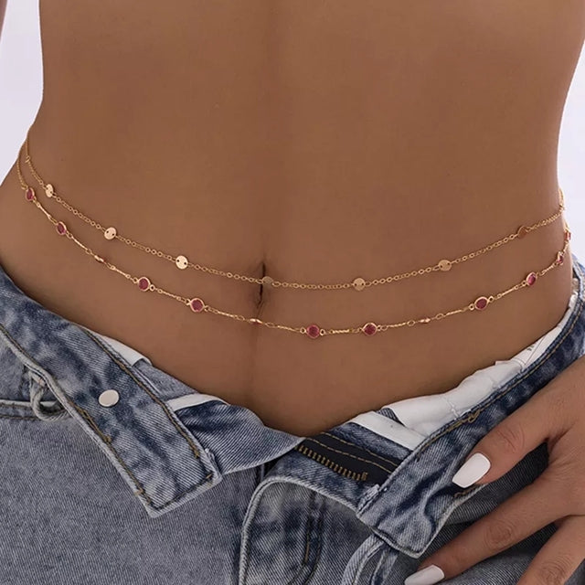 Chaîne de Taille Sexy pour Femme, Bijoux Vintage 
Pour la Plage et Vacances, Collection Printemps Été.