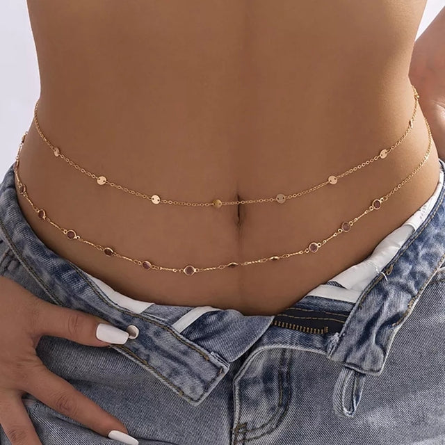 Chaîne de Taille Sexy pour Femme, Bijoux Vintage 
Pour la Plage et Vacances, Collection Printemps Été.