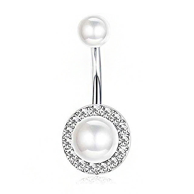Piercing Pour Le Nombril, Bijou En Acier Chirurgical 316l Et Zircon Cubique, 10 Modèles, 14g - Bijoux De Corps