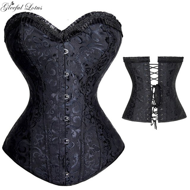 Bustiers Et Corsets Gothique Pour Femmes, Bustier En Cuir Grande Taille 6xl Avec Os En Acier -