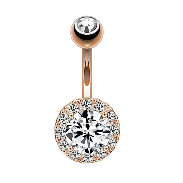 Piercing Pour Le Nombril, Bijou En Acier Chirurgical 316l Et Zircon Cubique, 10 Modèles, 14g - Bijoux De Corps