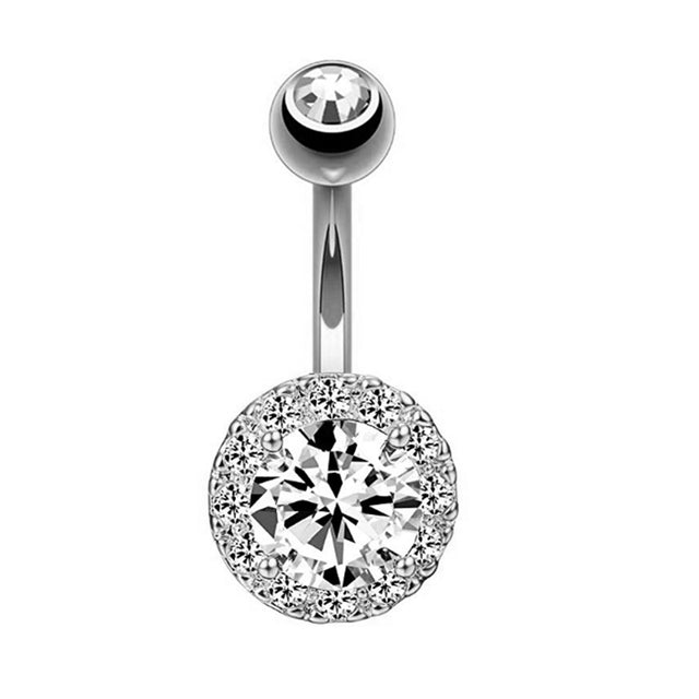 Piercing Pour Le Nombril, Bijou En Acier Chirurgical 316l Et Zircon Cubique, 10 Modèles, 14g - Bijoux De Corps