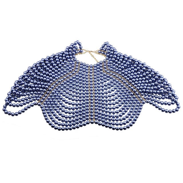 HAHA et TOTO nouvelle chaîne de corps en perles faites à la main, collier ras du cou, soutien gorge, chaînes, bijoux.