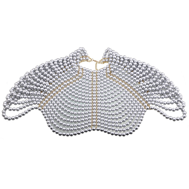 HAHA et TOTO nouvelle chaîne de corps en perles faites à la main, collier ras du cou, soutien gorge, chaînes, bijoux.