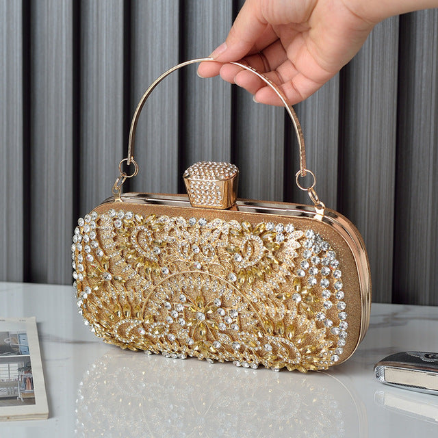 Pochette De Soirée En Diamant Pour Femmes, À Chaîne Pour Épaule