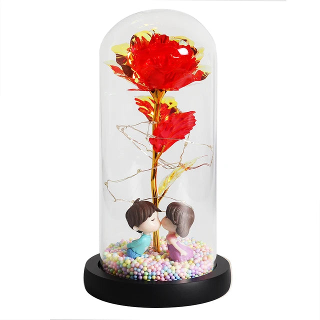 Rose Enchantée LED avec lumières dégradées