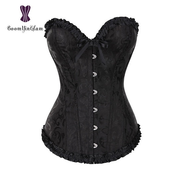 Corset Moulant En Dentelle Pour Femmes, Lingerie Sexy, Corset Plissé, Taille Xs-6xl 810 # - Bustiers Et Corsets