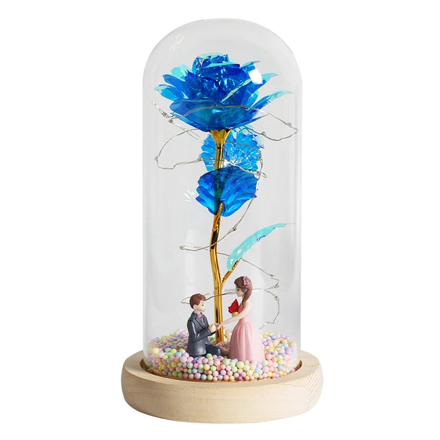 Rose Enchantée LED avec lumières dégradées