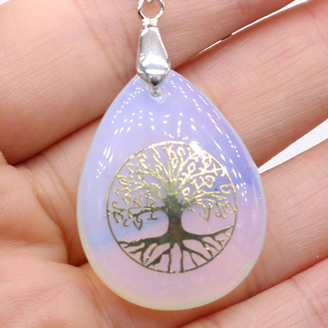 Pendentif en Pierre Naturelle des Sept Chakras, Collier Rétro, Cadeau Exécutif, 25x32mm .