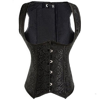 Bustiers Et Corsets Gothique Pour Femmes, Bustier En Cuir Grande Taille 6xl Avec Os En Acier -