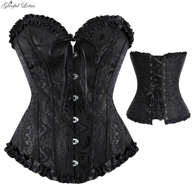 Bustiers Et Corsets Gothique Pour Femmes, Bustier En Cuir Grande Taille 6xl Avec Os En Acier -