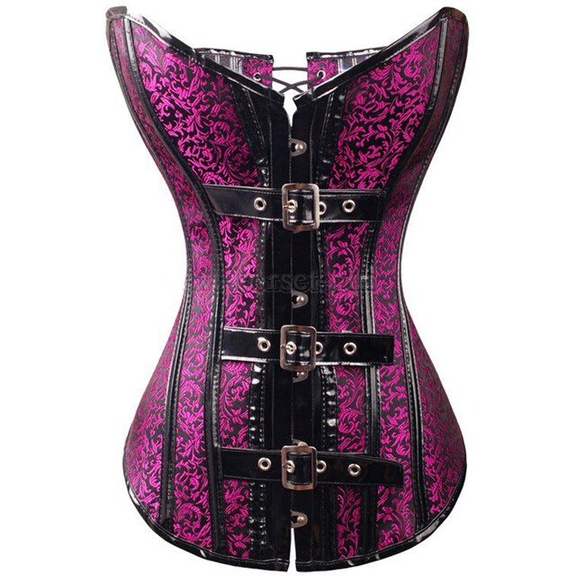 Bustiers Et Corsets Gothique Pour Femmes, Bustier En Cuir Grande Taille 6xl Avec Os En Acier -