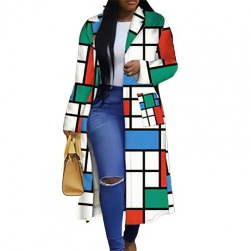 Veste trench longue africain femmes à manches longues impression ,Taille S à 5XL |