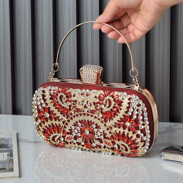Pochette De Soirée En Diamant Pour Femmes, À Chaîne Pour Épaule