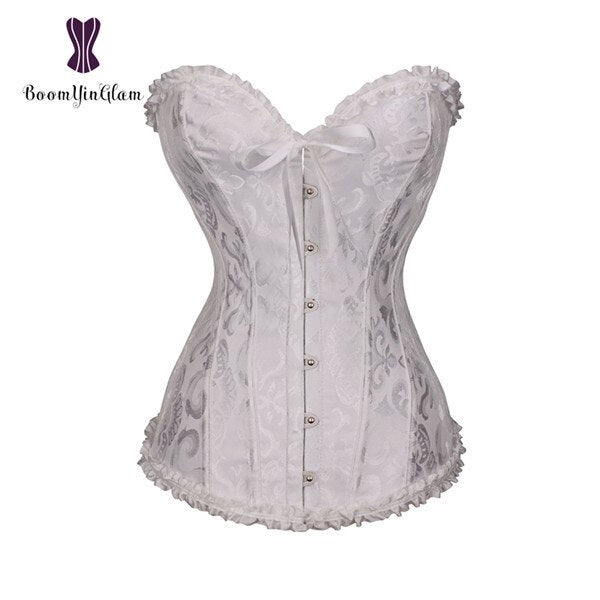 Corset Moulant En Dentelle Pour Femmes, Lingerie Sexy, Corset Plissé, Taille Xs-6xl 810 # - Bustiers Et Corsets