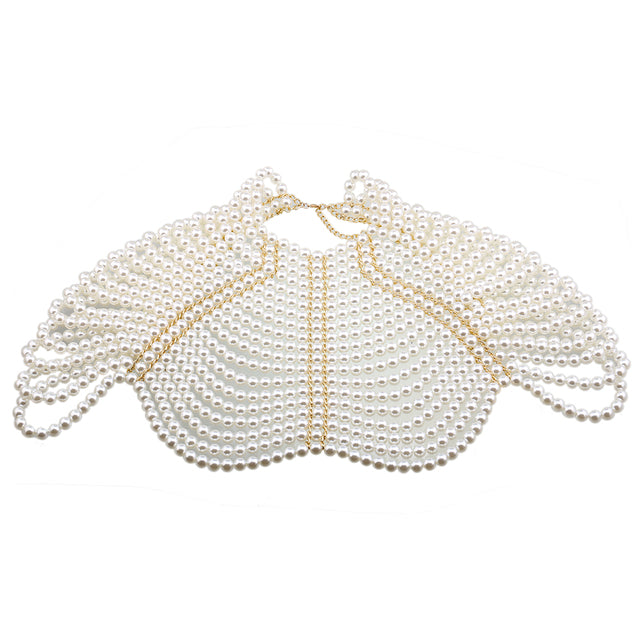 HAHA et TOTO nouvelle chaîne de corps en perles faites à la main, collier ras du cou, soutien gorge, chaînes, bijoux.