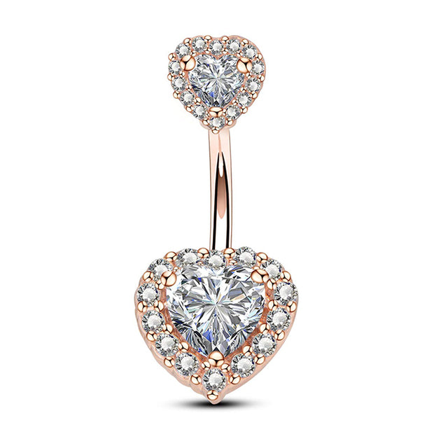 Piercing Pour Le Nombril, Bijou En Acier Chirurgical 316l Et Zircon Cubique, 10 Modèles, 14g - Bijoux De Corps