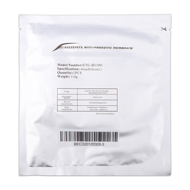 Membranes Antigel, 110/70/60/40g, 10/5 Pièces, Pour Cryo lipolyse, Machine Lipo Amincissante.
