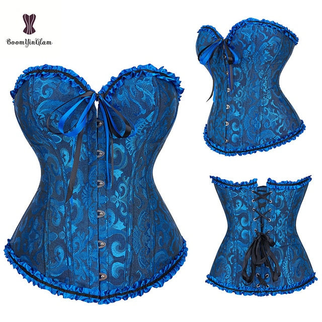 Corset Moulant En Dentelle Pour Femmes, Lingerie Sexy, Corset Plissé, Taille Xs-6xl 810 # - Bustiers Et Corsets