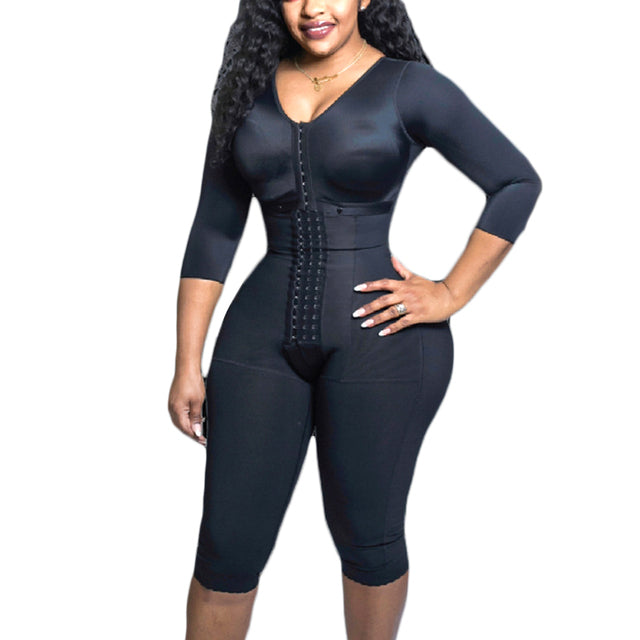 Gaine combi Complet Du Corps Compression Des Bras Rétrécie Votre Taille Avec Soutien-gorge Intégré Bbl Post Op Chirurgie